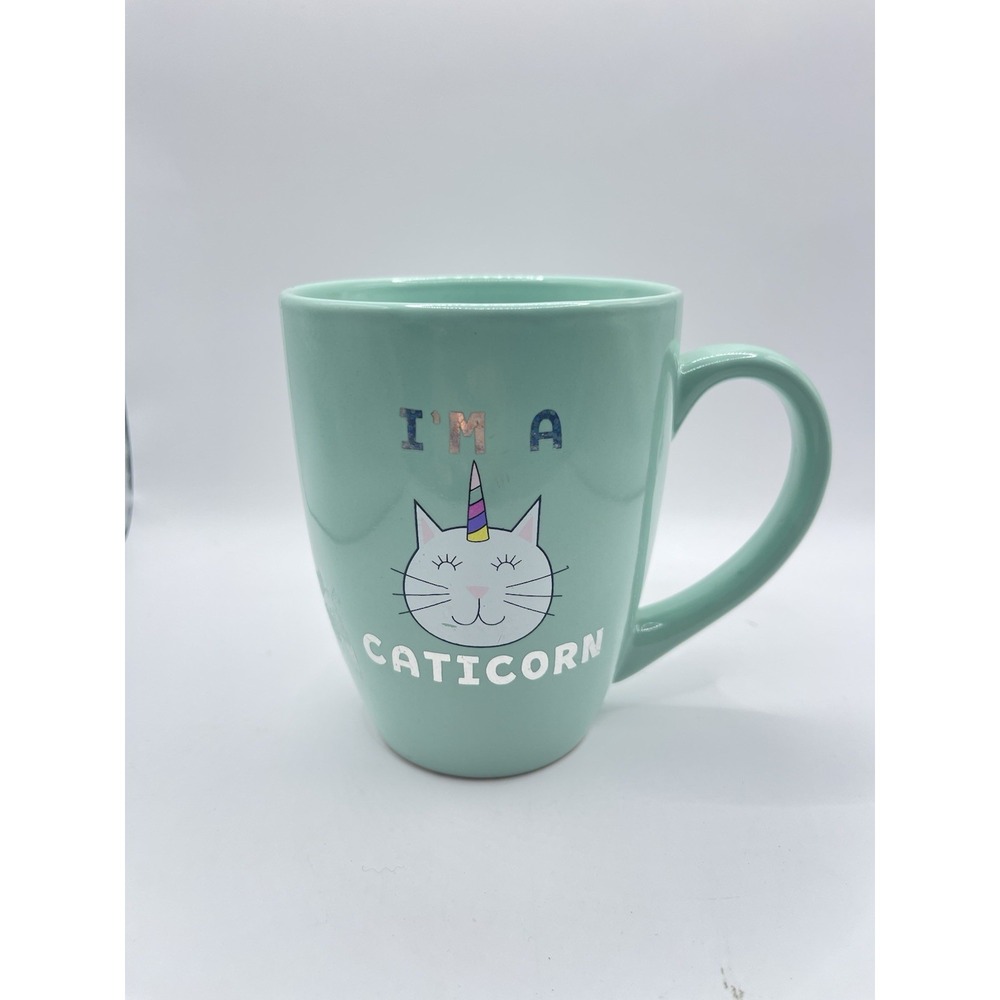 "I'm a Caticorn" Mint Green Mug by Eccolo‎